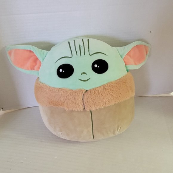Kellytoy Toys Star Wars Squishmallow Stuffed Pillow Baby Yoda Smile